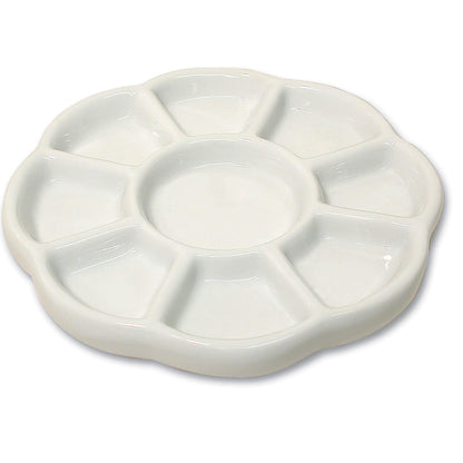 The Beadsmith Ceramic Mixing Palette, Sunflower Design Bead Tray, Arts & Crafts Accessories Organizer, 5.5' x 5.5' x .5', 9 Compartments (1 Palette)
