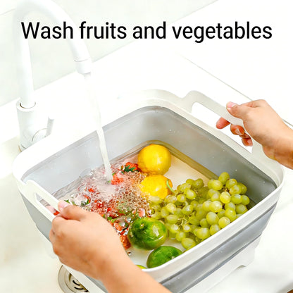 Sipobuy Foldable Sink Vegetable Fruit Bowl Dish Washing Storage Basin Basket, Portable Space-Saving for Kitchen, RV, Campers, and Travel Trailers