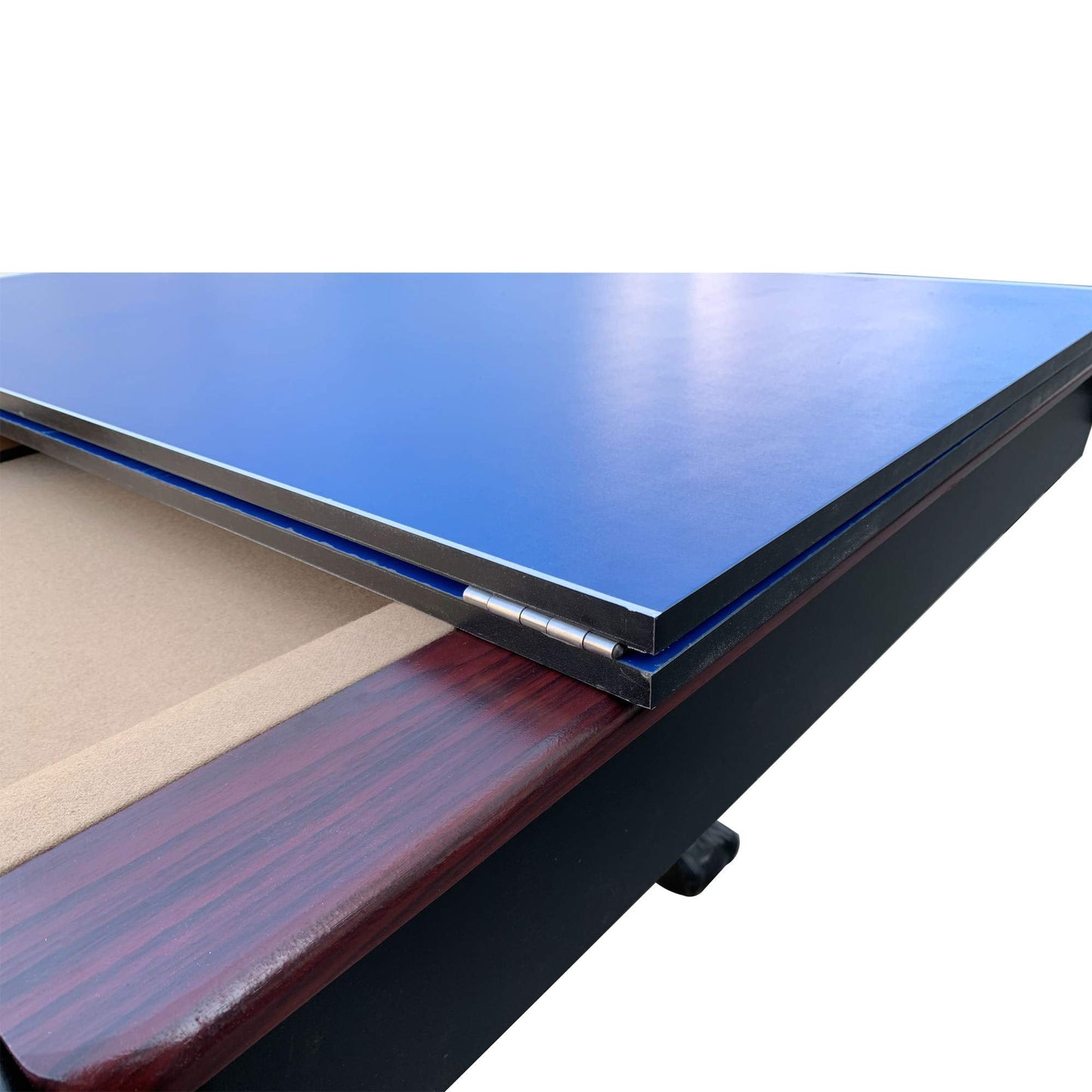 RACK Virgo Table Tennis Conversion Top for Billiard/Pool Table (Blue) – Full-Size 4-Piece Folding Ping Pong Table, Pool Table Tennis Top, Foldable Table Tennis Table