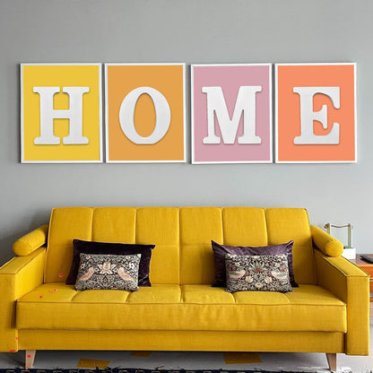 AOCEAN 10 Inch White Big Wood Letters, Unfinished Wooden Letters for Wall Decor Decorative Standing Letters Slices Sign Board Decoration for Craft Home Party Projects (H)