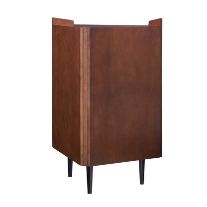 SEI FURNITURE Larson Corner Storage Bar Cabinet, brown.