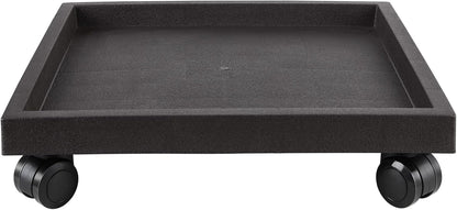 13 Inch Square Rolling Plant Caddy Saucer with Wheels, Heavy Duty Wheeled Planter Stand for Potted Plant, Coaster