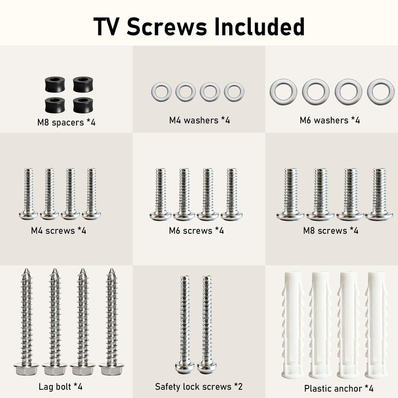 Alrhipvm Fixed TV Monitor Wall Mount for 12-43 Inches LED LCD TVs, Low Profile Small TV Mount, Flush Mount Flat Wall Bracket, Max VESA 200x200mm, Max Load 55lbs
