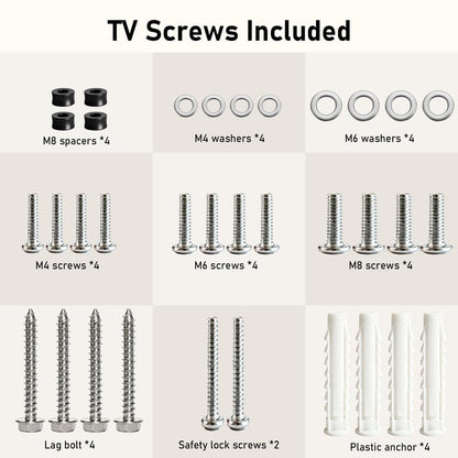 Alrhipvm Fixed TV Monitor Wall Mount for 12-43 Inches LED LCD TVs, Low Profile Small TV Mount, Flush Mount Flat Wall Bracket, Max VESA 200x200mm, Max Load 55lbs