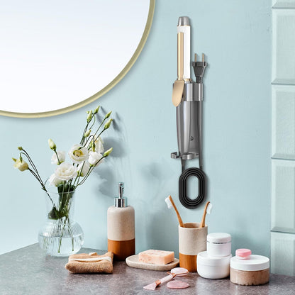 Curling Iron Holder, Wall Mount Hair Styling Accessories Organizer for Flat Irons, Combs, and Wands