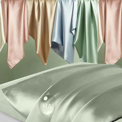 Mulberry Silk Pillowcase by Skiennix | Anti-Acne & Cooling Beauty Sleep | Queen Size, Sage Green
