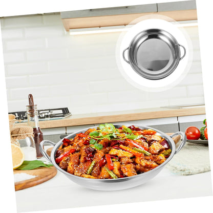 Stainless Steel Griddle Cookware, Small Pots for Cooking, Ramen Pot, Large Cooking Pan, Steel Wok, Stock Pot