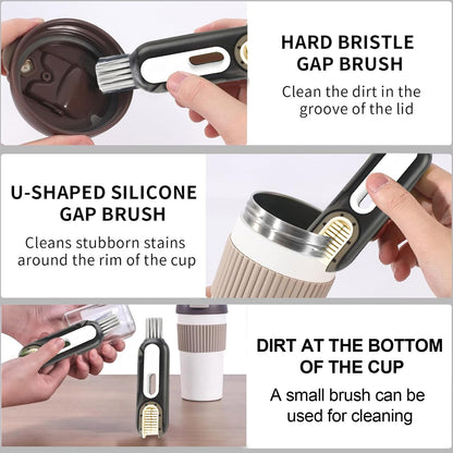 5-in-1 Long Handle Electric Bottle Brush Cleaner and Straw Cleaning Brush with Removable Brush Head, Multi-Function Rechargeable,for Stanley Cups, Baby Bottles, Pacifiers, Coffee Cups, Sports Bottles