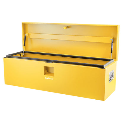 Garvee Steel Truck Tool Box Heavy Duty Truck Bed Toolbox w/Dual Lids, Lockable & Weatherproof, Fits for Pickup, Truck Bed, RV, Trailer