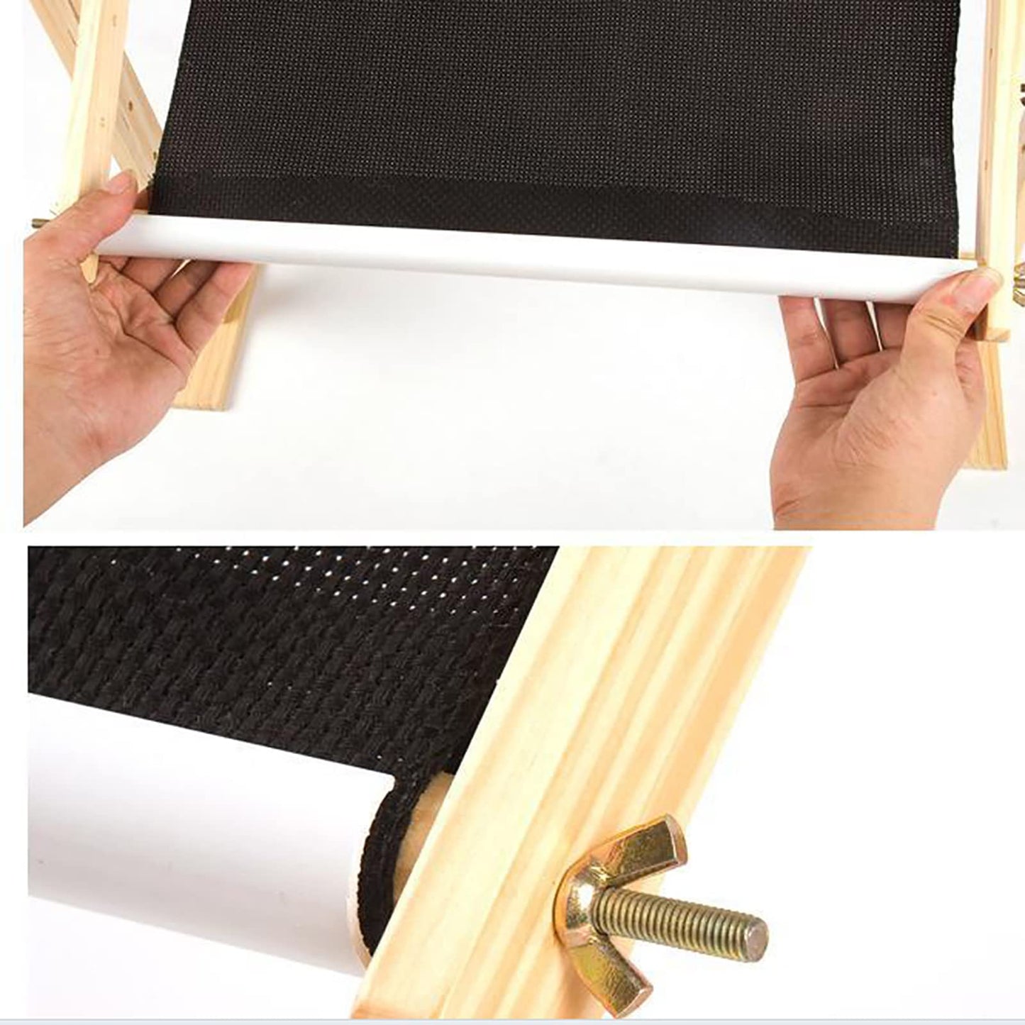 Cross Stitch Stand, Frame Embroidery Floor Stand, Wooden Cross Stitch Floor Stand, Tapestry Frames, Embroidery Needlework Lap Frame Craft Tool for DIY Craft Thread S