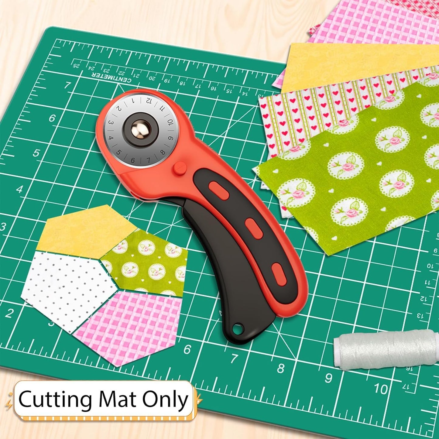 DIYSELF A2 Self Healing Cutting Mat, 23 x 17 Inch Cutting Mat for Crafts, Fabric Cutting Mat for Sewing, Quilting, Scrapbooking, Paper Crafts and Craft Hobby Projects, Green