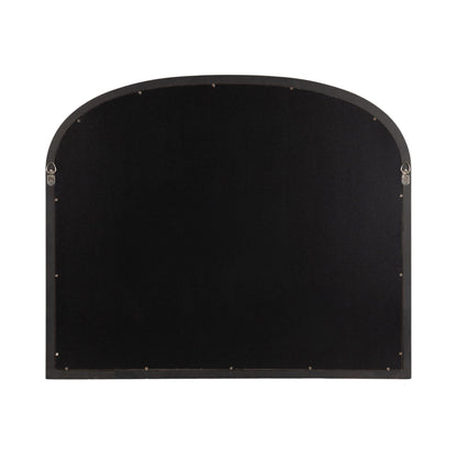 Kate and Laurel Hatherleigh Modern Arched Wooden Wall Mirror, 34 x 28, Gold, Decorative Wood Basket Arch Mirror for Use as Vanity Bathroom Accent or Living Room Mantel Decor