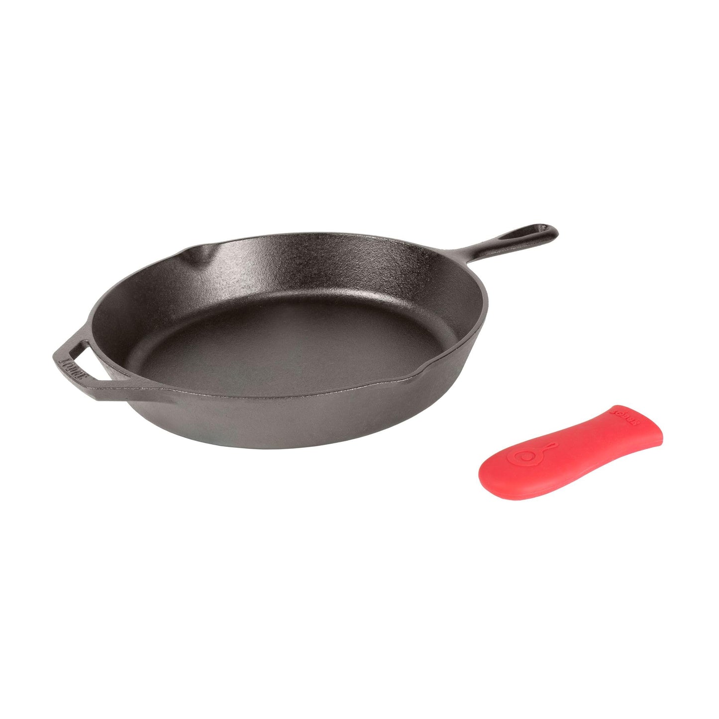 Lodge Seasoned Cast Iron Skillet - Quality Frying Pan for the Stove, Oven, Grill & Campfire - Includes Silicone Hot Handle Holder - Non-Toxic, Nonstick & Long-Lasting - 12 Inches
