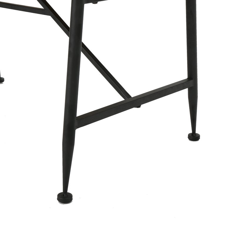 Christopher Knight Home Eleanora Industrial Acacia Wood Coffee Table with Iron Accents, Black / Antique Finish