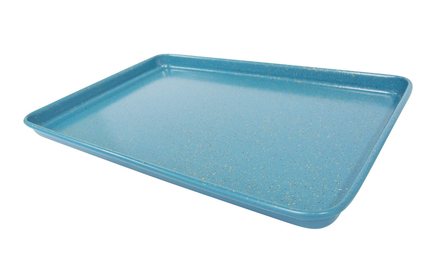 casaWare 15 x 10 x 1-Inch Ultimate Series Commercial Weight Ceramic Non-Stick Coating Cookie/Jelly Roll Pan (Blue Granite)