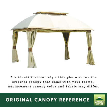 Garden Winds Reinforced RipLock 350 Replacement Canopy Top Cover Compatible with Domed 10’ x 13’ Gazebo Models L-GZ822PCO, D-GZ822PCO - True Navy