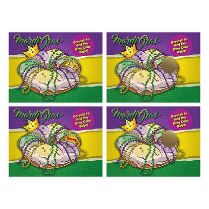 My Scratch Offs Mardi Gras King Cake Scratch Off Game Cards 26 Pack - 24 Non-Winning and 2 Winning per Pack
