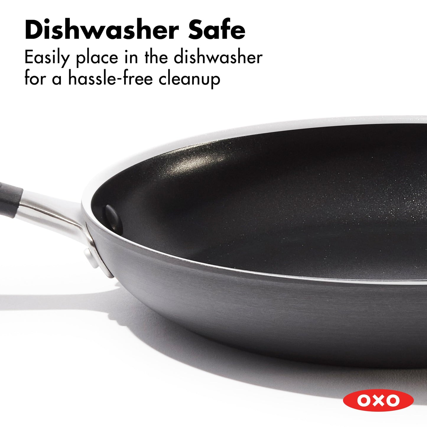 OXO 3-Piece Nonstick Frying Pan Set (8", 10", 12"), PFAS-Free Ceramic Skillets, Dishwasher & Oven Safe, Stay-Cool Silicone Handle