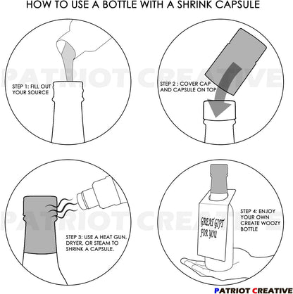 Quadra Bottles 8.5 Oz - 15 Sets of Premium Glass Square Bottles with Leak Proof Airtight Caps, Black