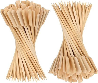 PFIEIFPO Bamboo Skewers 12 Inch,200 PCS Cocktail Skewers, Wooden Skewers for Appetizers，BBQ，Fruit Kabobs，Sandwich，Drink.…