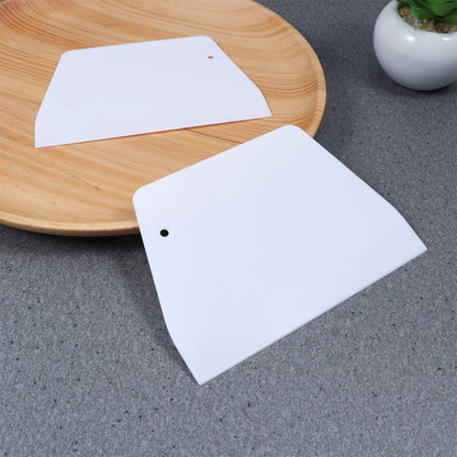 SUPVOX Plastic Dough Scraper 20 Pcs Cake Scraper Set for Baking Dough and Icing Spreading Ergonomic Kitchen Pastry Scraping Tool White