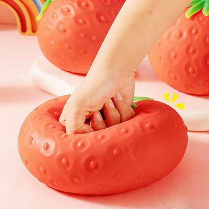 Giant Strawberry Squishy - Jumbo Squeezy Stress Ball for Adults | Slow Rise Fidget Toy (3.14 x 1.96 in)