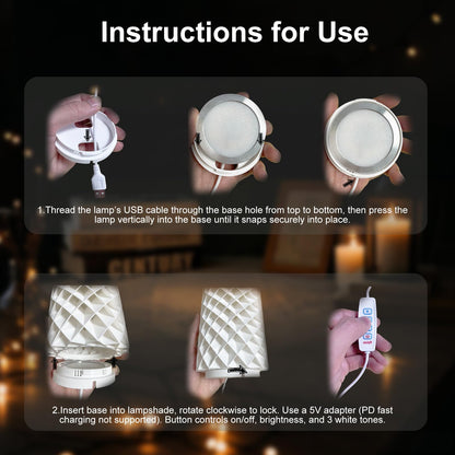 BambooSegD 3PCS LED Lamp Kit 001 Three Colors for Bambu Lab H2S/P2S/P1P/A1 Makerworld for anycubic Makeronline 3D Printer Light DIY Hardware Model Spare Parts 5V USB Powered, 3000K Warm Light