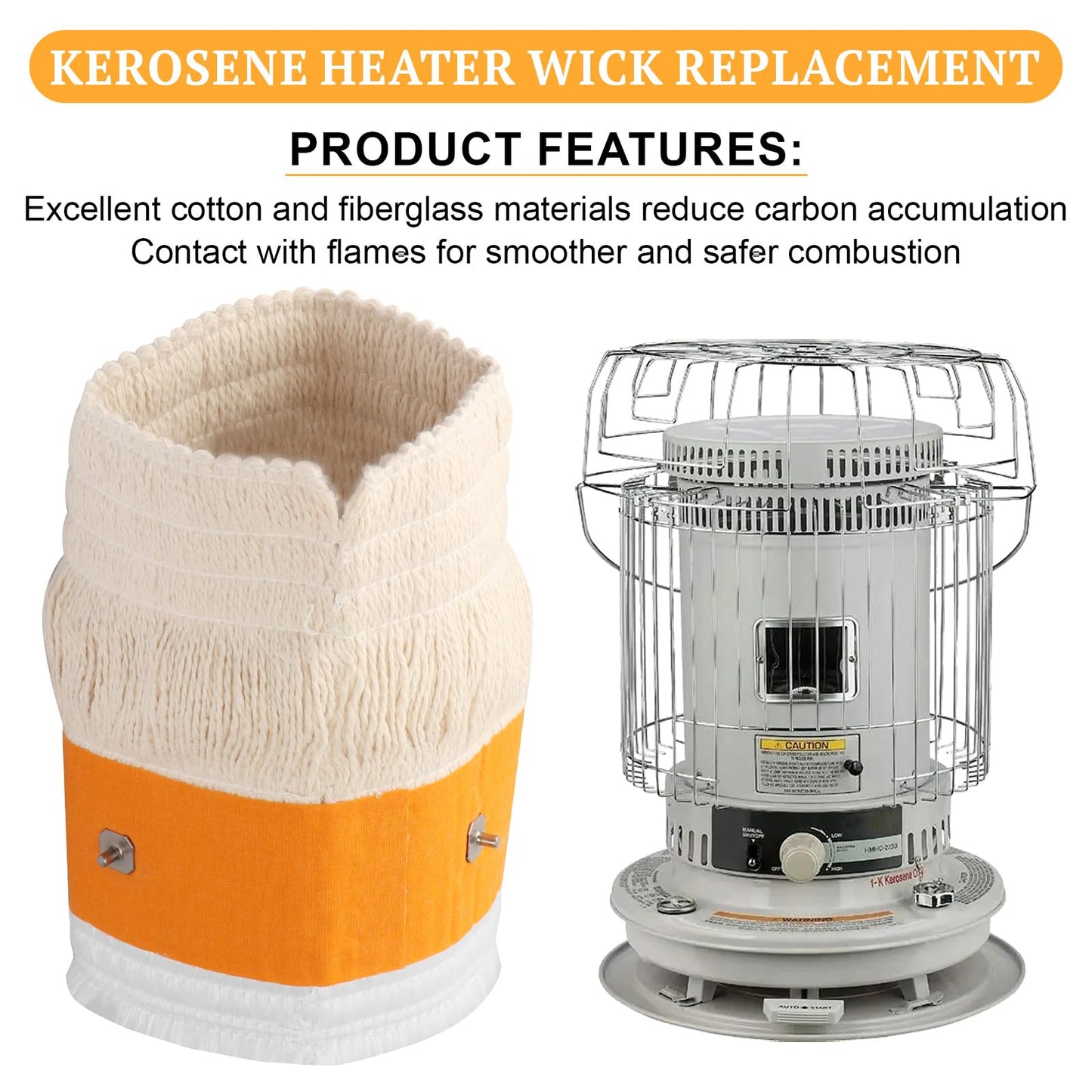 32225 Kerosene Heater Replacement Wick, Cotton & Fiberglass Heating Wick
