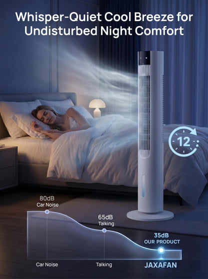 35" Evaporative Air Cooler, 3-In-1 Swamp Cooler, Portable Air Conditioners No Windows Needed, 3 Speeds, 4 Ice Packs, 12H Timer, 80° Oscillation, Remote, AC Cooling Fan for Bedroom, Room