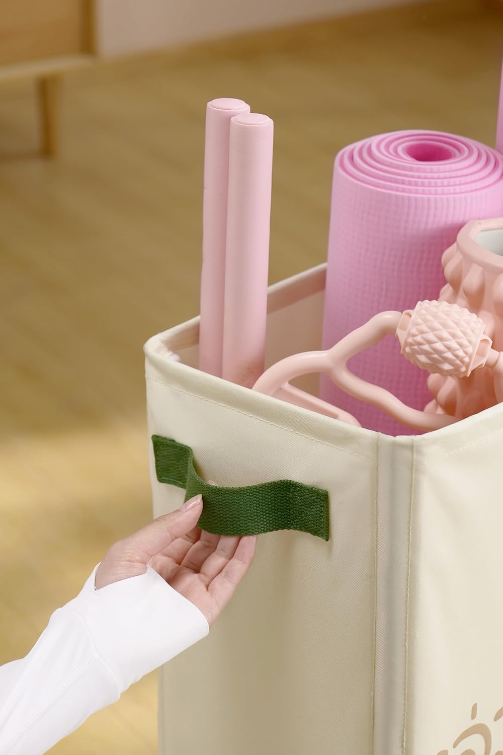 Yoga Mat Storage Racks, Home Gym Storage for Foam Roller, Yoga Strap, Thick Mats & Resistance Bands, Fitness Organizer