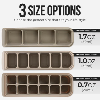 Firgi 1 oz/6 Sections Silicone Ice Cube Freezer Tray with Lid, 100% Food-Grade Platinum Silicone,Leak Resistance & Dishwasher Safe for Baby Food Prep,Breast Milk,Purees - Korean Made, Indie Pink