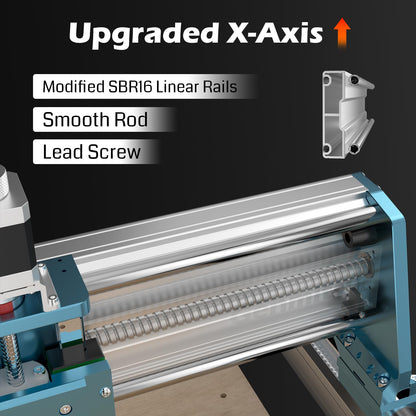Genmitsu 4040-PRO MAX CNC Router + CFL55-33 5000mW Optical Power Laser Module, 710W Trimmer & Linear Rail Driven, Work Area 400 x 400 x 78mm, for Wood Metal Acrylic Cutting Milling, GRBL Control