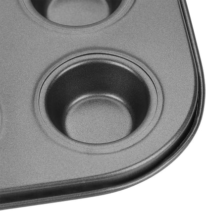 Muffin Pans, 24 Cups Nonstick Steel Cupcake Pan, Black Bakeware for Mini Muffin Tins and Baking