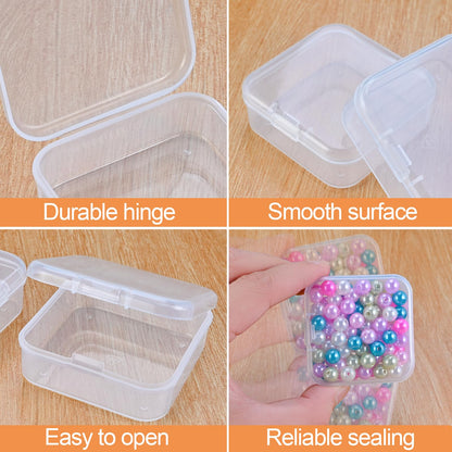 Mathtoxyz 36PCS Organizer Box, Small Organizers and Storage Containers Rectangle Holder Plastic Cases for Clay Beads Bracelet Making DIY Jewelry Craft Nail