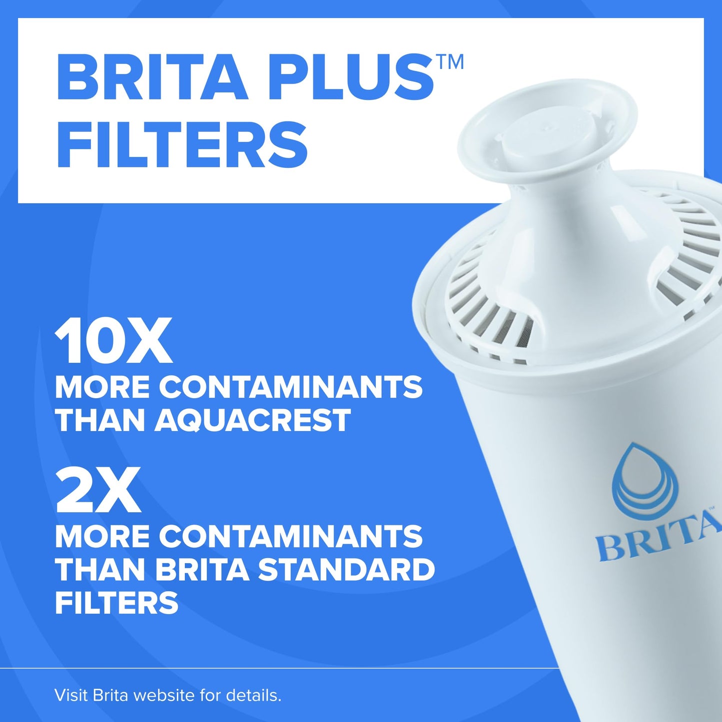 Brita UltraMax Large Water Dispenser with 1 BritaPlus Filter, 27 Cup, White (Package May Vary)