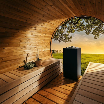HUUM CORE6 6.5KW Series, Sauna Heater, Customizable Exterior with Control (Sauna Stones Included) (6.5k.W Black Stainless Steel, UKU WiFi - Gold)