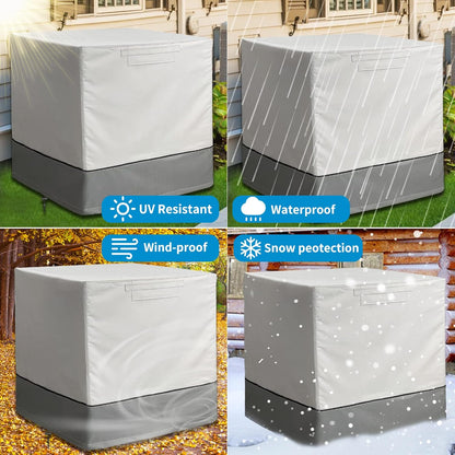 Waterproof and Durable Air Conditioner Cover for Outside Units, Square Fits 26 x 26 x 32 Inches