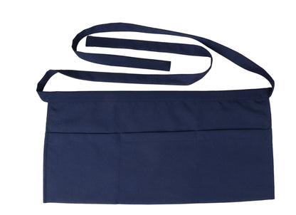 SEW UR LIFE Resist water 3 big Pockets Waist Server Apron Kitchen Restaurant Bistro Cafe Bar Pub Cake Shop Bakery Unisex Half Aprons (2, NAVY)