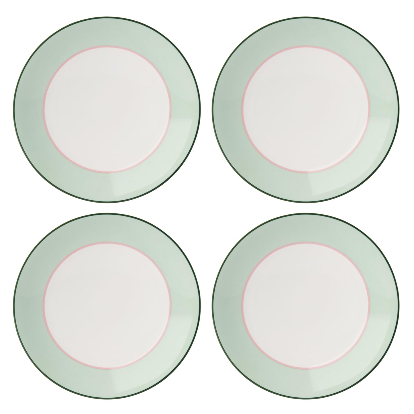 Kate Spade New York Make It Pop Dinner Plate, S/4, 6.90, Green/Pink
