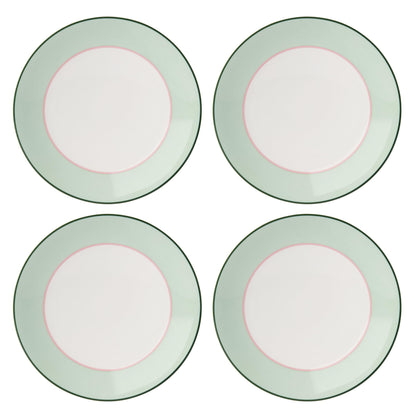 Kate Spade New York Make It Pop Dinner Plate, S/4, 6.90, Green/Pink