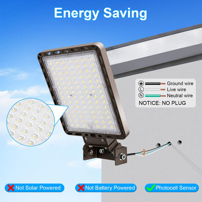 Dream Eeve 240W LED Parking Lot Light Trunnion Mount Dusk to Dawn 5000K Led Parking Lot Lights Area Commercial Security IP65 Waterproof 100-277V 36000LM