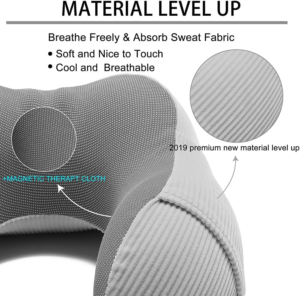 Travel Pillow, Memory Foam Neck Pillow with 360-Degree Head Support, Comfortable for Airplane & Home Use