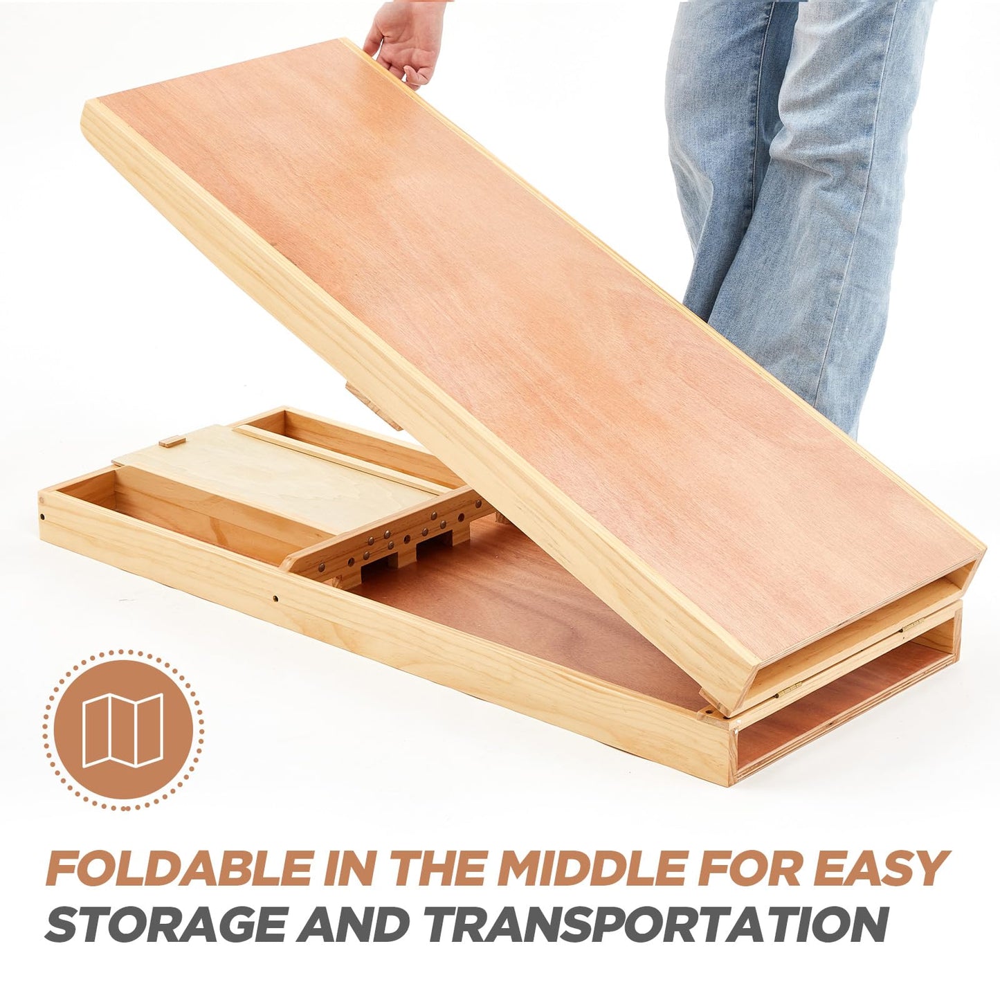 CroBlissful Folding Dutch Shuffleboard Wooden Dutch Shuffleboard with Accessories, 79" L x 16" w x 2" h