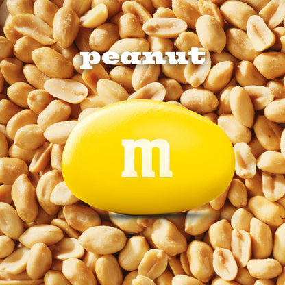 M&M's Peanut Candy Jars, Assorted Chocolate Candies, Party Size Bulk, Movie Night Treats, Buffet Chocolates, Resealable and Recyclable, 23 Ounces Each, Pack of 2