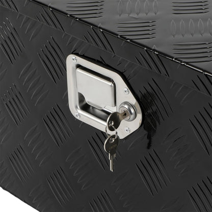 SCITOO 39" Aluminum Truck Bed Tool Box,Diamond Plate Heavy Duty Crossover Storage for Most Full Size Pickups,Lockable Weatherproof Chest,Fits 39" Truck Beds,Easy Access to Load and Unload
