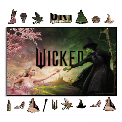 Wicked Puzzle – Everyone Deserves The Chance to Fly – A3 Size – Wooden Jigsaw Puzzles for Adults – 212 Unique Shaped Pieces – Officially Licensed Merchandise – 9.4" x 12.3" - 14+