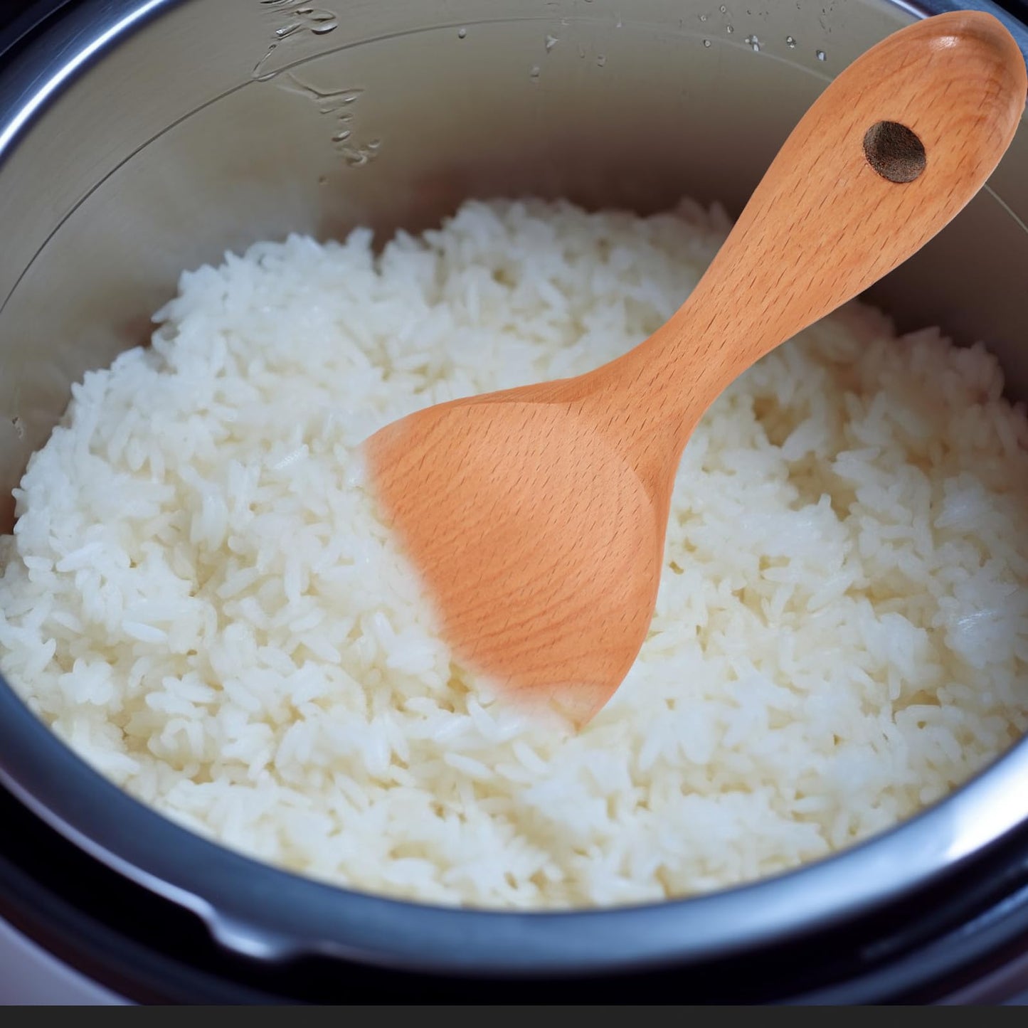 UPKOCH 8.3" Beechwood Rice Paddle - Japanese-Style Non-Scratch Spoon for Rice Cooker & Curry Stirring, Natural Wooden Utensil with Ergonomic Handle