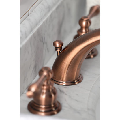 Kingston Brass KB976AL Victorian Widespread Bathroom Faucet, Antique Copper, 10 x 5.75 x 4.06