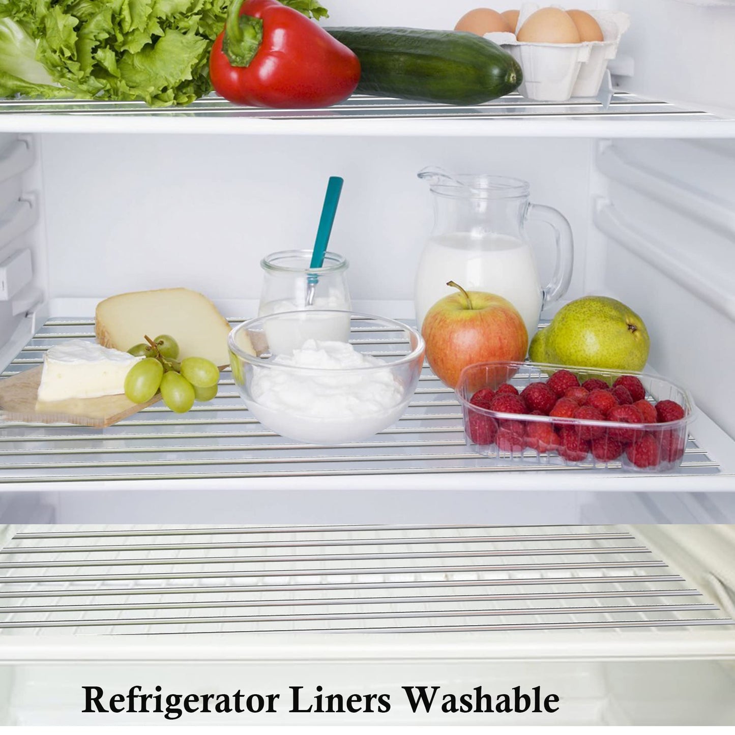 Shelf Liners for Kitchen Cabinets 16 Inch X 20 Ft Non Adhesive Cabinet Drawer Liner for Shelves Washable Cupboard Liner for Dresser Non Slip Waterproof Refrigerator Cabinet Pantry Bathroom Drawer Mat