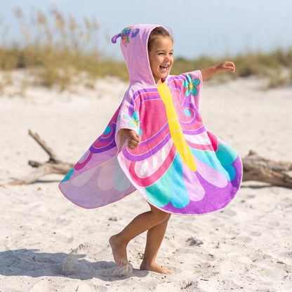 Towel,100% Swimming, 3-6 PinkSheep Kids Beach Cotton Bath Towel with Hooded, Super Absorbent Girl Poncho Towel